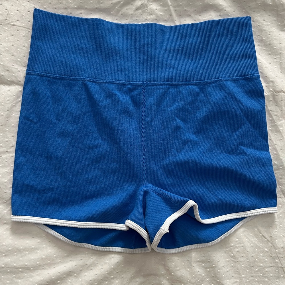 Wild Fable Women's Small High Rise Seamless Athletic Fit Blue Hot Shorts
